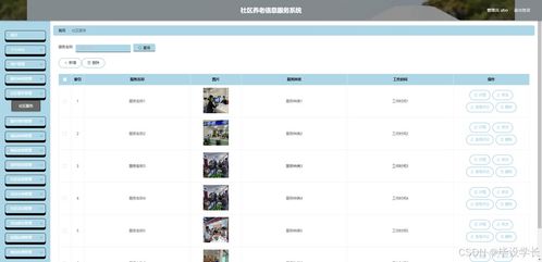 基于Java的社區養老信息服務系統 設計、實現與集成服務